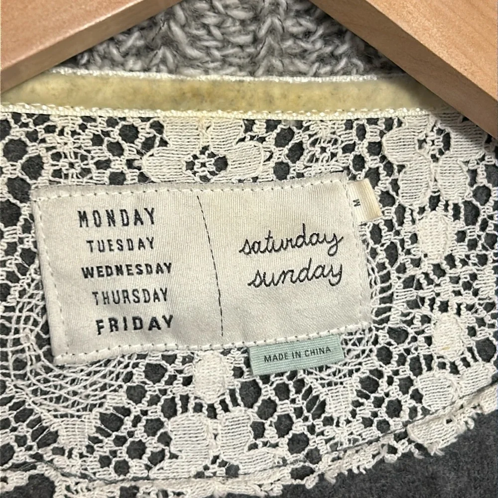 ANTRHO M Saturday Sunday open gray cardigan in EUC